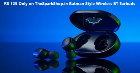 RS 125 Only on TheSparkShop.in Batman Style Wireless BT Earbuds